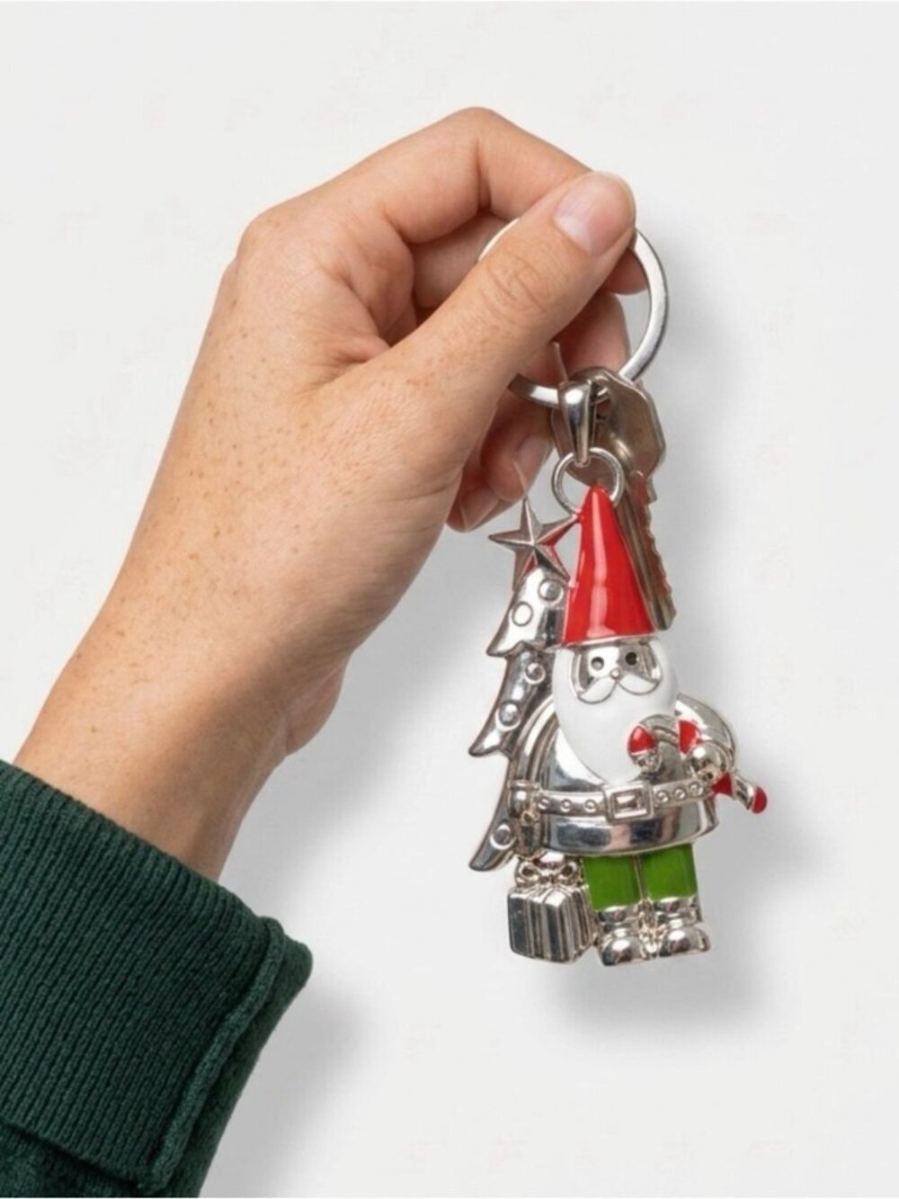 Brighton Holiday GNOME Key Chain Or Purse Fob. Christmas